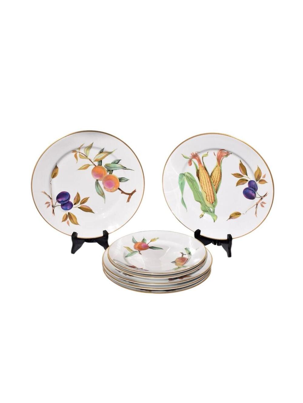 Royal Worcester Evesham Porcelain Plate Set